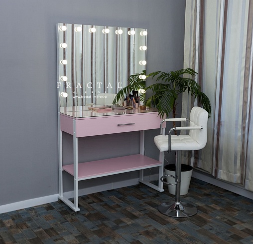 Гримерный стол для визажиста 110 розовый кварц