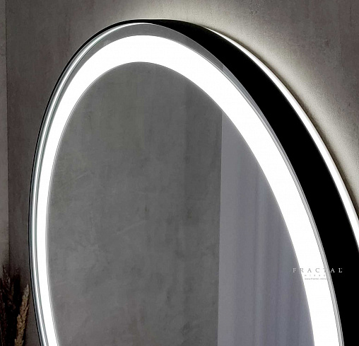 Круглое зеркало с подсветкой в металической раме Well 40+Ambilight