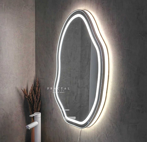 Фигурное зеркало Wow с подсветкой в раме Line +Ambilight