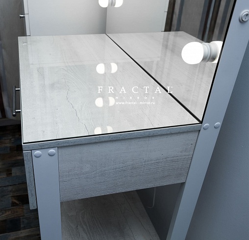 Гримерный стол для визажиста 80 бетон пайн