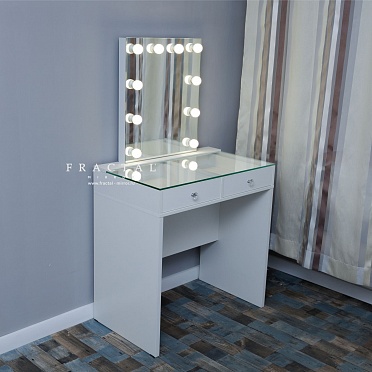 Туалетный столик  MINI Glass + гримерное зеркало 60х50